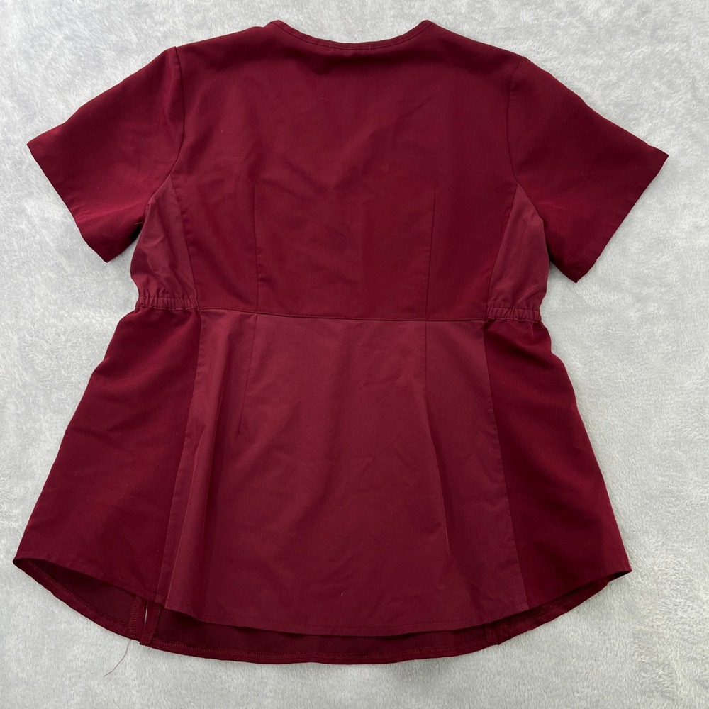 FIGS Maternity Scrub Set L/XL Burgundy Women Medical Jogger Uniform Set - Picture 7 of 16